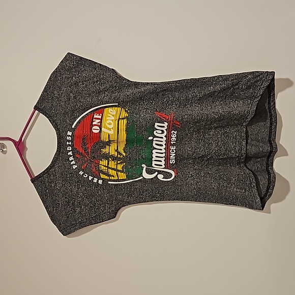 LAID BACK Jamaica souvenir top 'One Love' beach paradise Small EUC - Picture 2 of 7